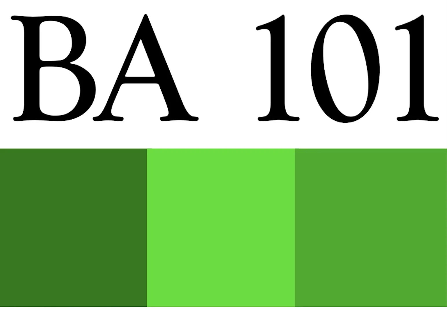 Course card for BA 101, Financial Literacy